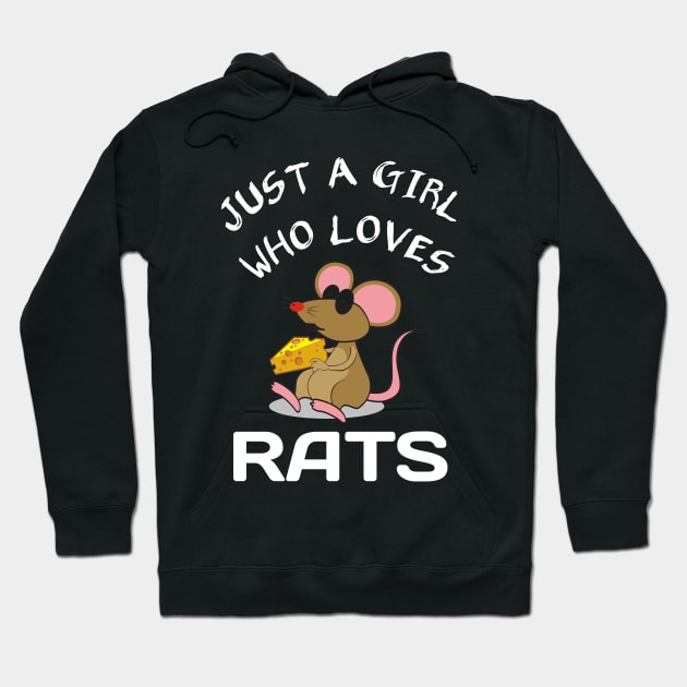 Just A Girl Who Loves Rats Owner Lover Hoodie by houssem